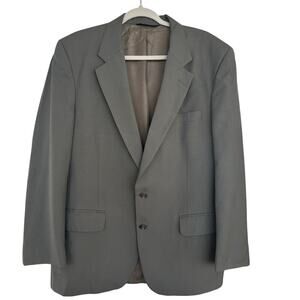 Vintage Burberrys' Men Wool Blazer Taupe Suit Coat Jacket, Estimated 44R, GUC